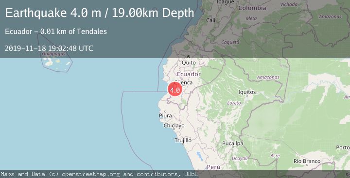 Map of NEAR COAST OF ECUADOR