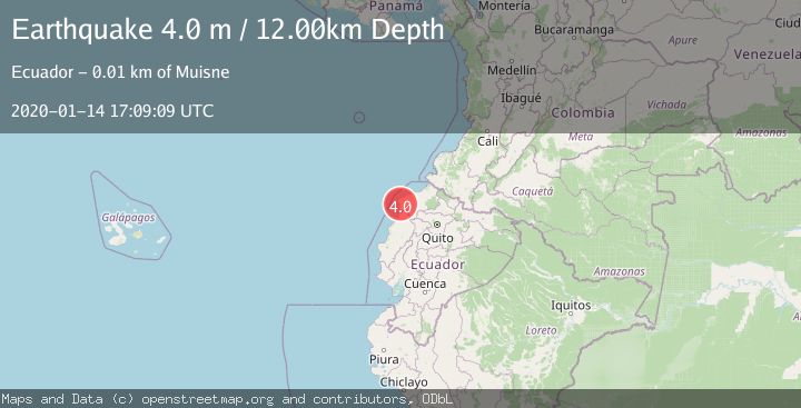 Map of NEAR COAST OF ECUADOR