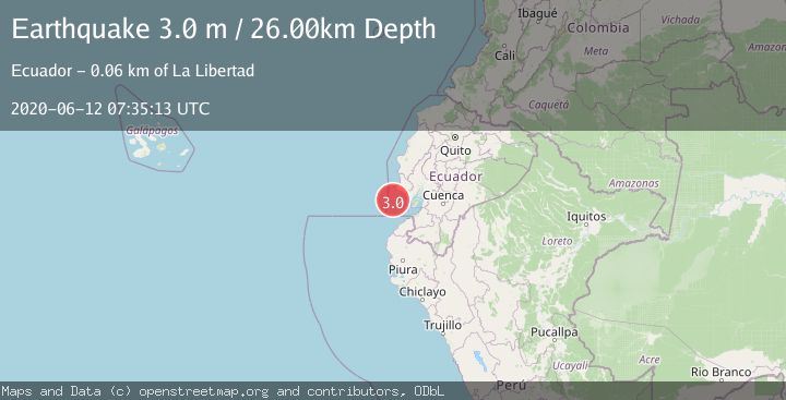 Map of NEAR COAST OF ECUADOR