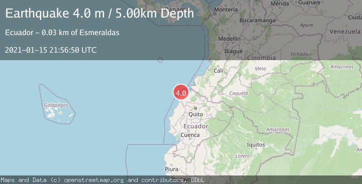 Map of NEAR COAST OF ECUADOR