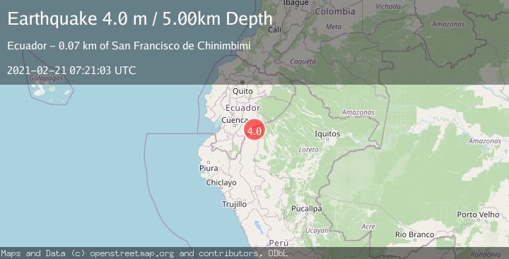 Map of PERU-ECUADOR BORDER REGION