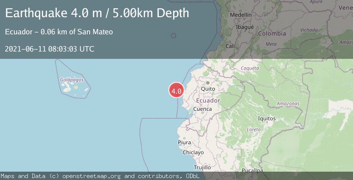 Map of OFF COAST OF ECUADOR