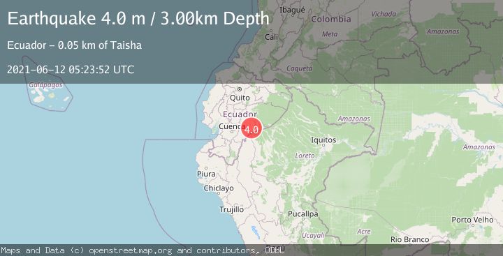 Map of PERU-ECUADOR BORDER REGION