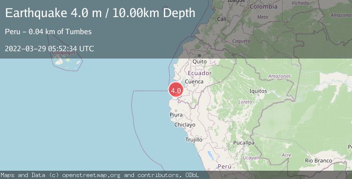 Map of PERU-ECUADOR BORDER REGION