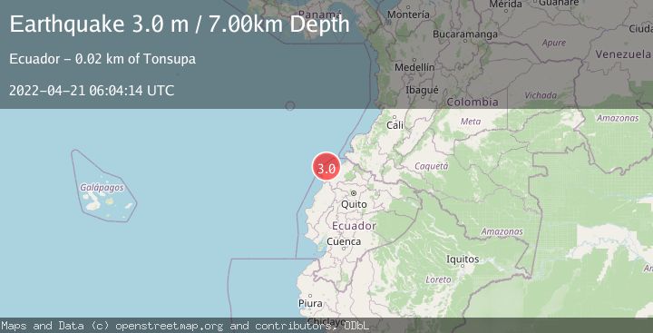 Map of NEAR COAST OF ECUADOR