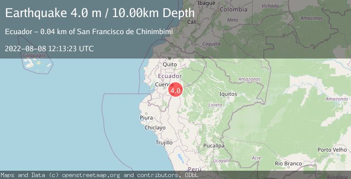 Map of PERU-ECUADOR BORDER REGION