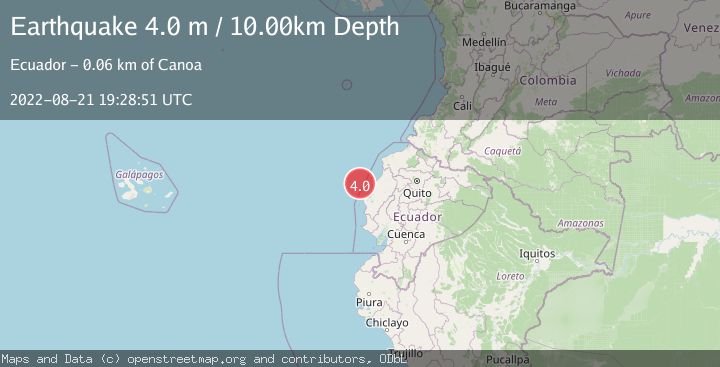 Map of OFF COAST OF ECUADOR