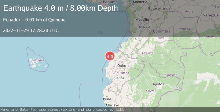 Map of NEAR COAST OF ECUADOR