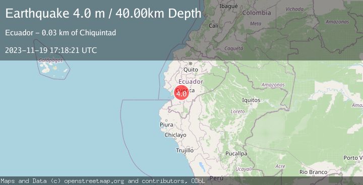 Map of NEAR COAST OF ECUADOR