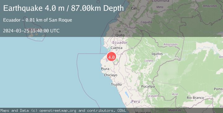 Map of NEAR COAST OF ECUADOR