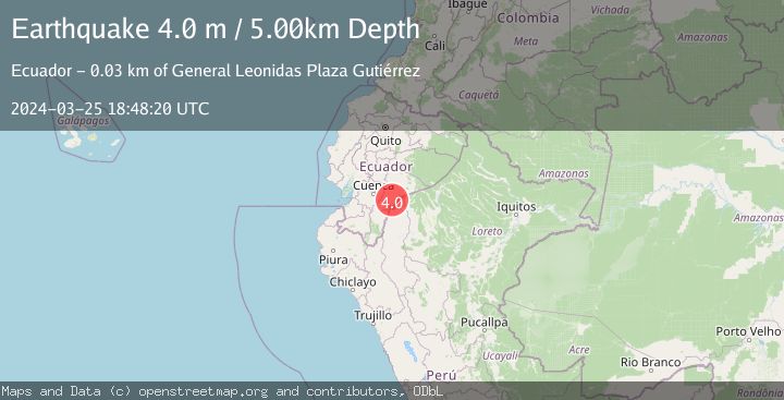 Map of PERU-ECUADOR BORDER REGION