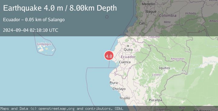 Map of OFF COAST OF ECUADOR
