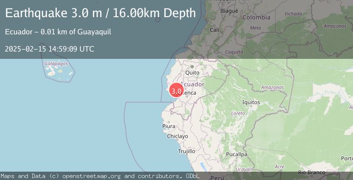 Map of NEAR COAST OF ECUADOR