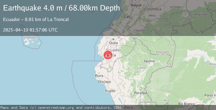 Map of NEAR COAST OF ECUADOR