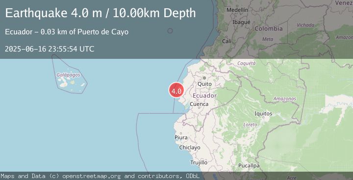 Map of OFF COAST OF ECUADOR