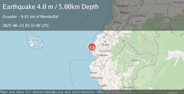 Map of NEAR COAST OF ECUADOR