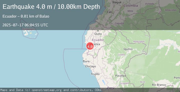 Map of NEAR COAST OF ECUADOR