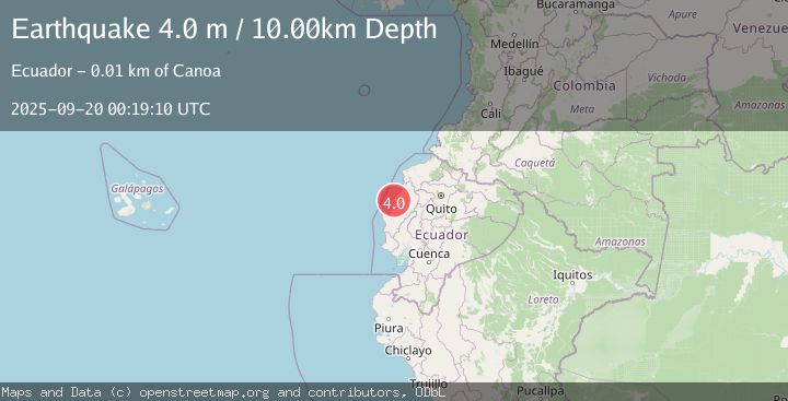 Map of NEAR COAST OF ECUADOR