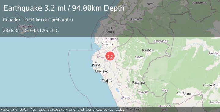 Map of PERU-ECUADOR BORDER REGION