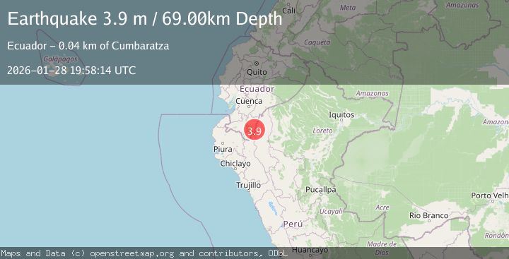 Map of PERU-ECUADOR BORDER REGION