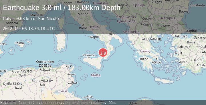 Map of SICILY, ITALY