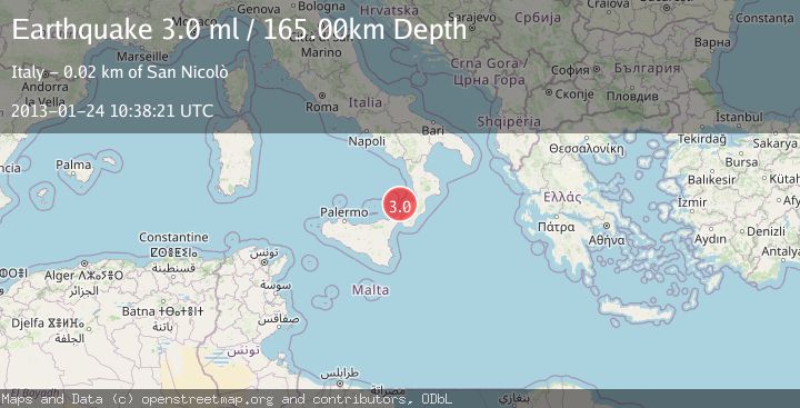 Map of SICILY, ITALY