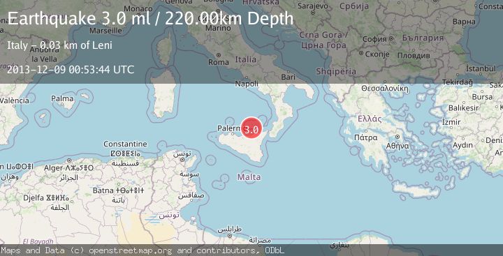 Map of SICILY, ITALY
