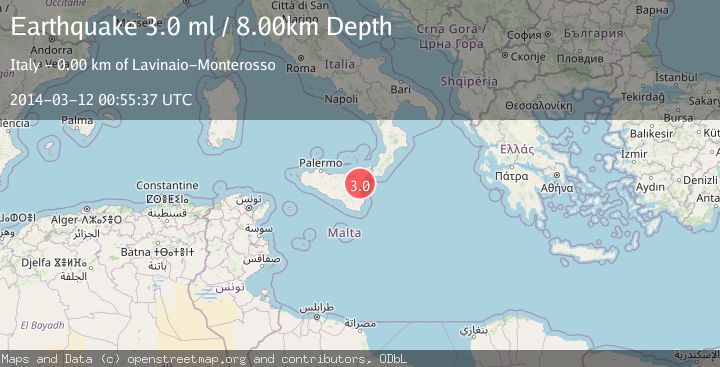 Map of SICILY, ITALY