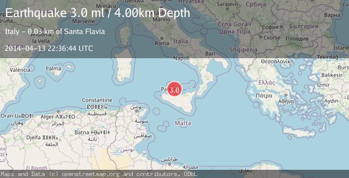 Map of SICILY, ITALY