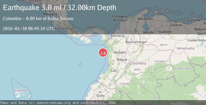 Map of SOUTH OF PANAMA