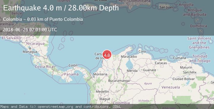 Map of NEAR NORTH COAST OF COLOMBIA