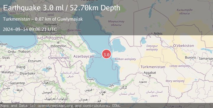 Map of CASPIAN SEA, OFFSHR TURKMENISTAN