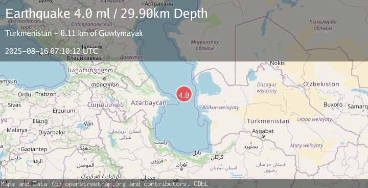 Map of CASPIAN SEA, OFFSHR TURKMENISTAN