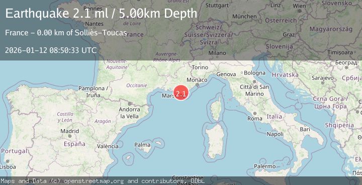 Map of NEAR SOUTH COAST OF FRANCE
