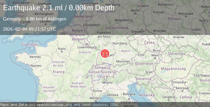 Map of FRANCE-GERMANY BORDER REGION