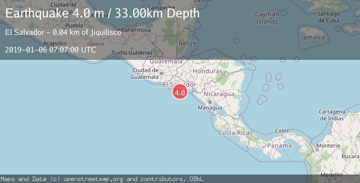 Map of OFFSHORE EL SALVADOR