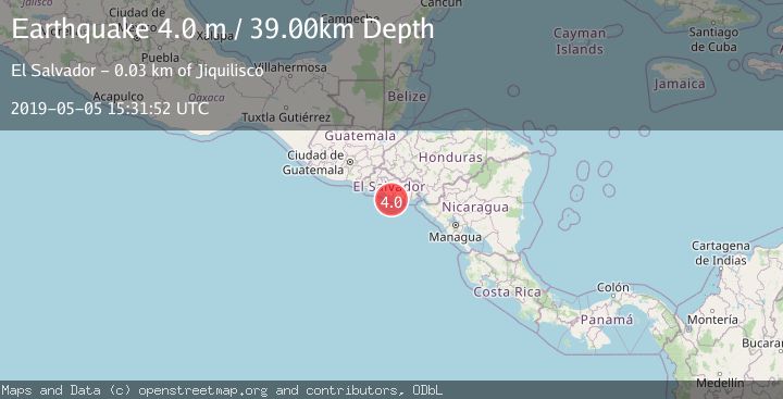 Map of OFFSHORE EL SALVADOR