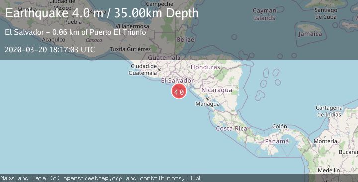 Map of OFFSHORE EL SALVADOR