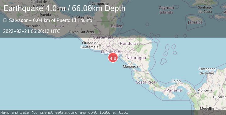 Map of OFFSHORE EL SALVADOR