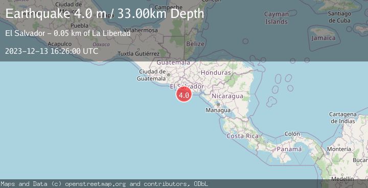Map of OFFSHORE EL SALVADOR