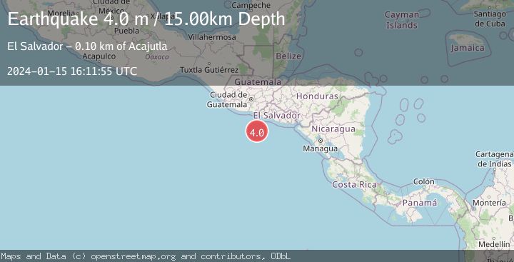 Map of OFFSHORE EL SALVADOR