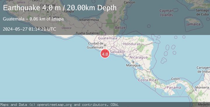 Map of OFFSHORE GUATEMALA