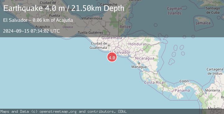 Map of OFFSHORE EL SALVADOR