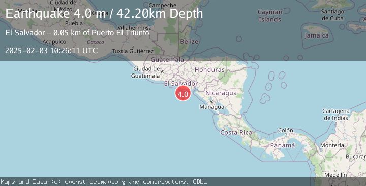 Map of OFFSHORE EL SALVADOR