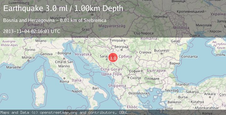 Map of BOSNIA AND HERZEGOVINA