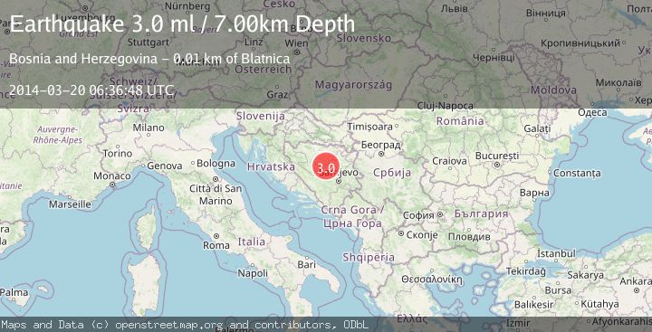 Map of BOSNIA AND HERZEGOVINA