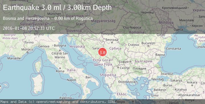 Map of BOSNIA AND HERZEGOVINA