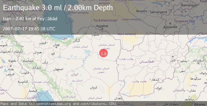 Map of NORTHEASTERN IRAN