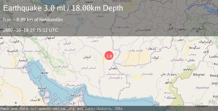 Map of EASTERN IRAN