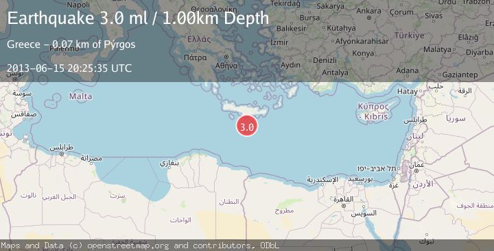 Map of CRETE, GREECE